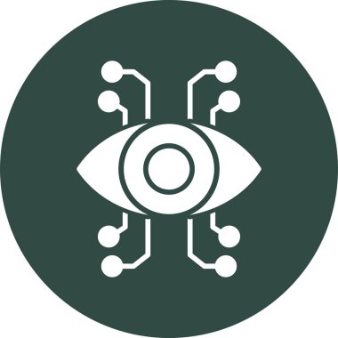 Biyonik Göz. Web simgesi basit illüstrasyon 