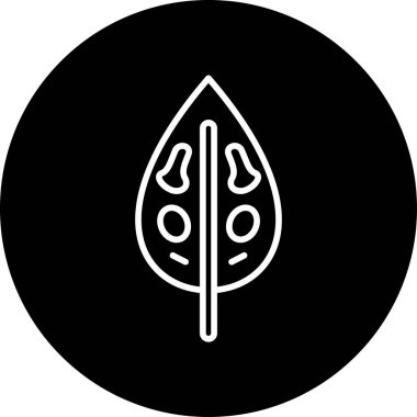 Dieffenbachia yaprak simgesi, vektör illüstrasyonu