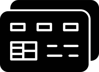 Banka kredi kartı simgesi vektör illüstrasyonu