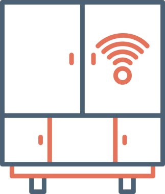 Smart Buzdolabı web simgesi, basit vektör illüstrasyonu