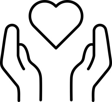 Seni seviyorum ikon vektör çizimi