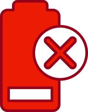 uncharged battery icon simple illustration clipart