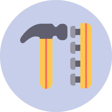 Çekiç ağı simgesi, basit vektör illüstrasyonu 