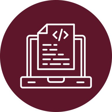 Minimalist bir dizaynda bir belge simgesinin vektör illüstrasyonu.