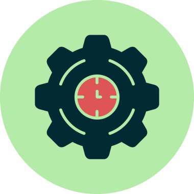 Zaman yönetimi simgesi vektör illüstrasyonu