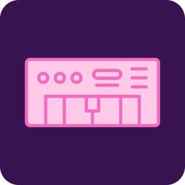 piyano müzik ikonu vektör illüstrasyonu                        