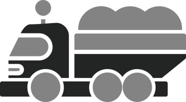 Kamyon. Web simgesi basit illüstrasyon