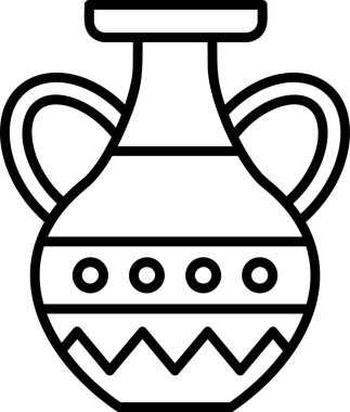 Vazo. Web simgesi basit illüstrasyon