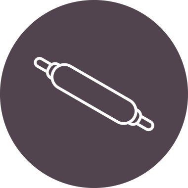 Rolling pin web simgesi, basit vektör illüstrasyonu
