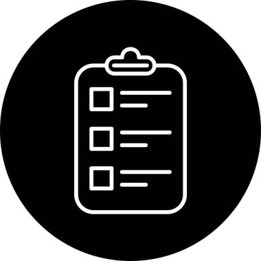 Liste. Web simgesi basit illüstrasyon 