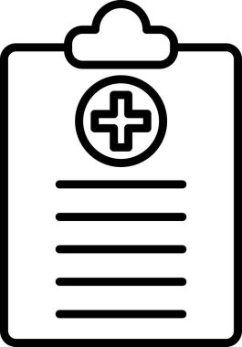 Tıbbi Sağlık Denetim simgesi vektör illüstrasyonu