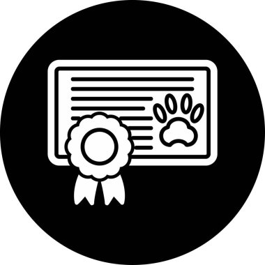 certificate icon, vector illustration simple design