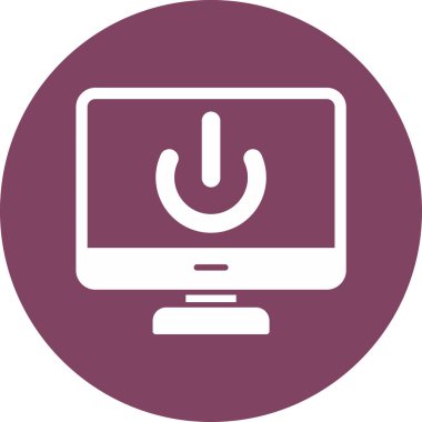 Bir güç düğmesi simgesinin vektör çizimi