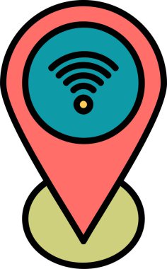 Web haritası iğnesi. Basit resimleme