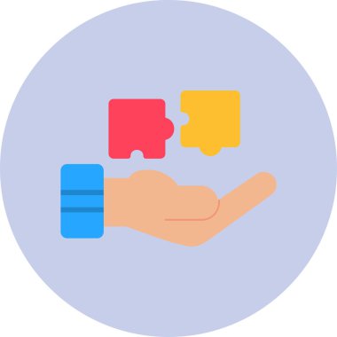 Sorun Çözme simgesi, basit vektör illüstrasyonu