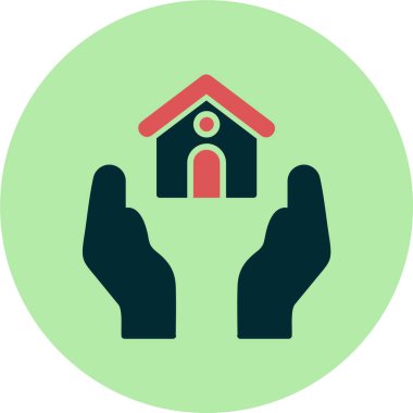 Gayrimenkul. Web simgesi basit illüstrasyon