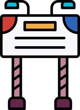 reklam panosu simgesi, vektör illüstrasyonu basit tasarım