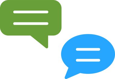 Konuşma baloncukları, iletiler, vektör illüstrasyonu