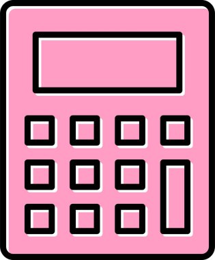 Calculator icon, vector illustration simple design