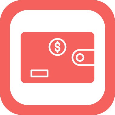 Wallet icon, vector illustration simple design