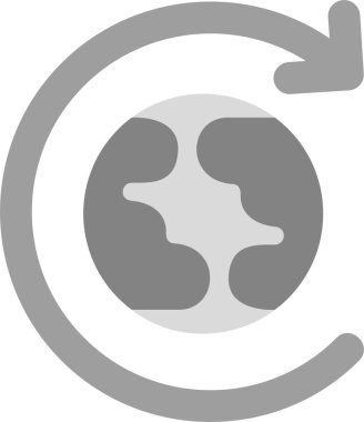 Döndürme. Web simgesi basit illüstrasyon