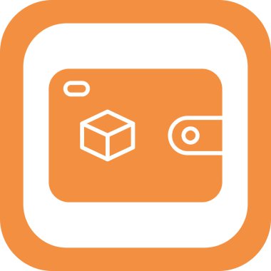 Wallet icon, vector illustration simple design