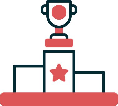 Ödül kupası ikonu vektör illüstrasyon tasarımı