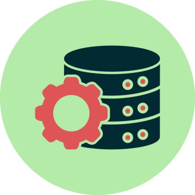 veritabanı simgesi, vektör illüstrasyonu basit tasarım