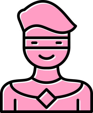 Süper kahraman ağ simgesi, vektör illüstrasyonu