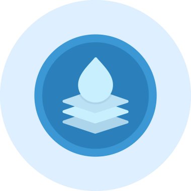 Su geçirmez yüzey çizgisi simgesi. Su geçirmez sembol kavramı beyaz arkaplanda izole edilmiş. Vektör illüstrasyonu