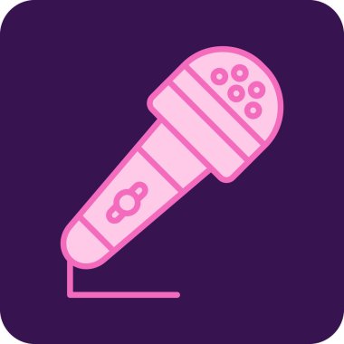 mikrofon simgesi, vektör illüstrasyonu 