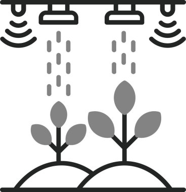 Akıllı bir çiftliği temsil eden renk vektörü simgesi, kişisel ve iş ihtiyaçları için kullanılabilir.