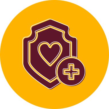 Kalp. Web simgesi basit illüstrasyon 