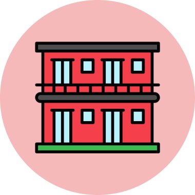 Motel simgesi ana hatlarıyla oluşturuluyor