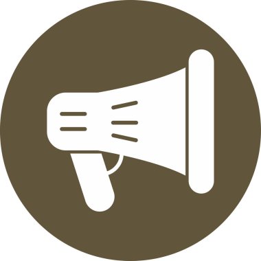 Megafon. Web simgesi basit illüstrasyon 