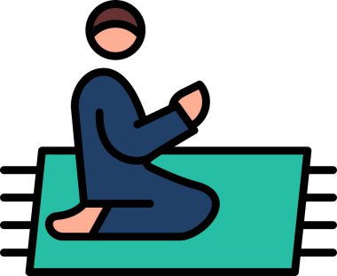 Dua et web simgesi vektör illüstrasyonu