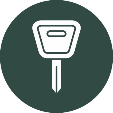 Araba anahtar simgesi, vektör çizim