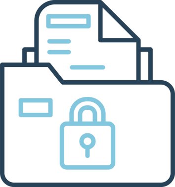 Değerli elektronik dosyaları olan iş dizininin basit doğrusal resmi