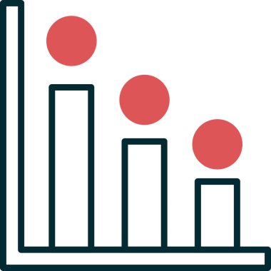 Histogram. Web simgesi basit illüstrasyon