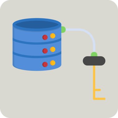 veritabanı simgesi, vektör illüstrasyonu basit tasarım