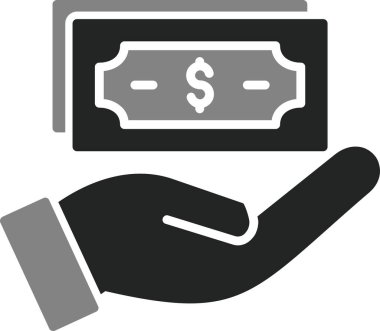 Para için. Web simgesi basit illüstrasyon