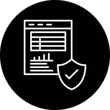 Güvenilir. Web simgesi basit illüstrasyon