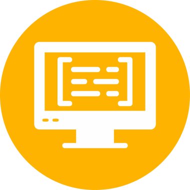 bilgisayar kodlama simgesi, vektör illüstrasyonu