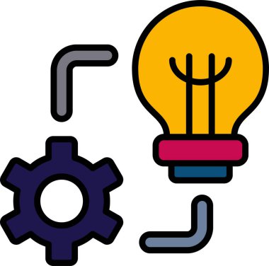 Yaratıcı ampul. Web simgesi basit illüstrasyon