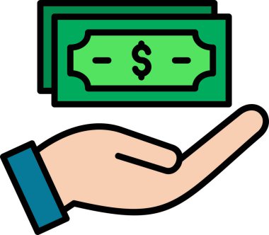 Para için. Web simgesi basit illüstrasyon