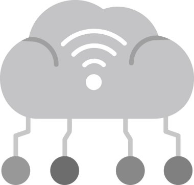 Bulut hesaplama simgesi. Basit vektör illüstrasyonu