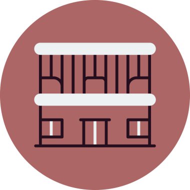 Çubuk İnşa Simgesi, Beyaz Arkaplanda Vektör İllüstrasyonu 