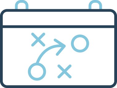 Strateji iş simgesi, vektör illüstrasyonu