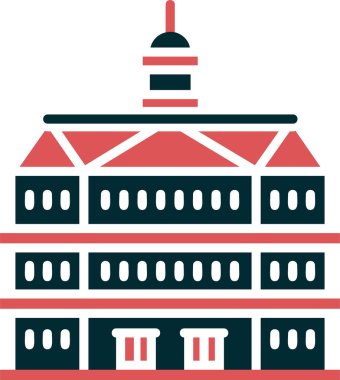 Royal Palace web simgesi, basit vektör illüstrasyonu