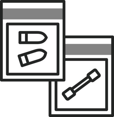 Kanıt Web simgesi vektör illüstrasyonu